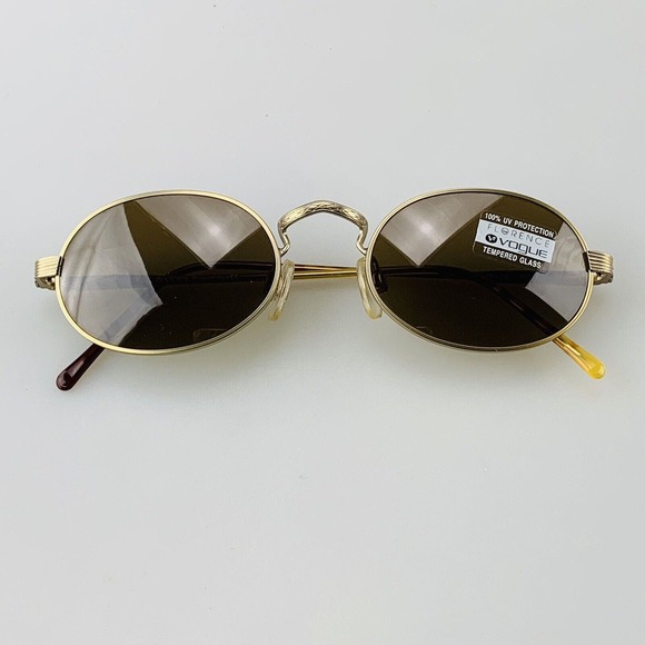 Vogue Sunglasses mod. Florence VO3095 Gold Oval Glass Lenses Tortoise Italy NOS main image 11